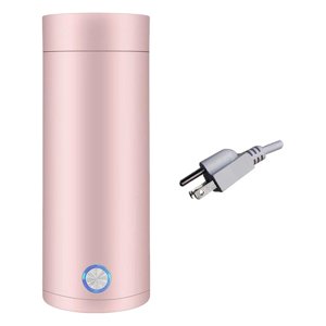 Magideal - Mini Termo De Viaje Portátil, Tetera Pequeña, Tetera De Viaje Con Aislamiento Al Vacío, Calentador De Agua, Ebullición Rápida, Taza De Agua Eléctrica , Rosado