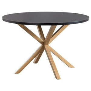 Pandalino - Mesa Redonda Equiz Negro 120Cm | Comedor U Oficina Negro