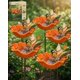 thumbnail image 1 of Estaca jardín flor metal hecha mano con baño abejas decoración exterior regalo polinizadores, 1 of 8