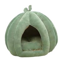 Ioensy - Cama Semicerrada Para Mascotas Con Forma De Calabaza Para Perros Y Gatos Pequeños Y Medianos S