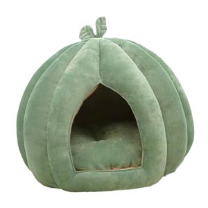Ioensy - Cama Semicerrada Para Mascotas Con Forma De Calabaza Para Perros Y Gatos Pequeños Y Medianos S