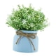thumbnail image 3 of Pequeñas Plantas Artificiales En Maceta Para Bodas, Oficina, Orquídea Falsa, Flor De Frijol En Maceta Azul., 3 of 5