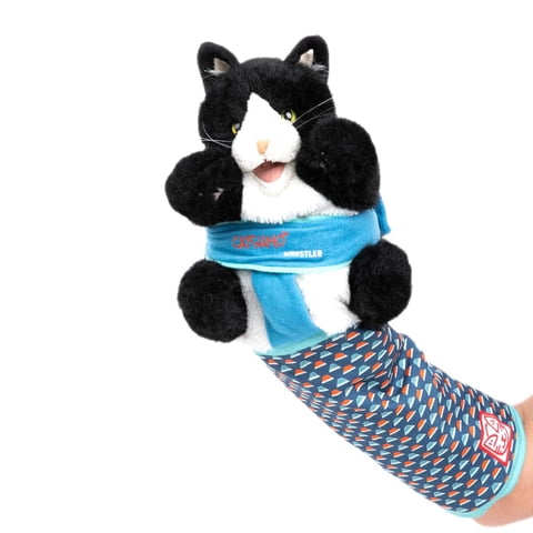 Guantes De Lucha Para Gatos, Títeres Catsumo Wrestler Con Hierba Gatera