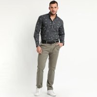 Truval - Camisa Trevira Estampada Azul Marino