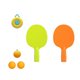 thumbnail image 2 of Raqueta Y Pelota De Tenis De Mesa Para Ni?os, Entrenador De Tenis De Mesa Colgante, Color Amarillo, 2 of 5