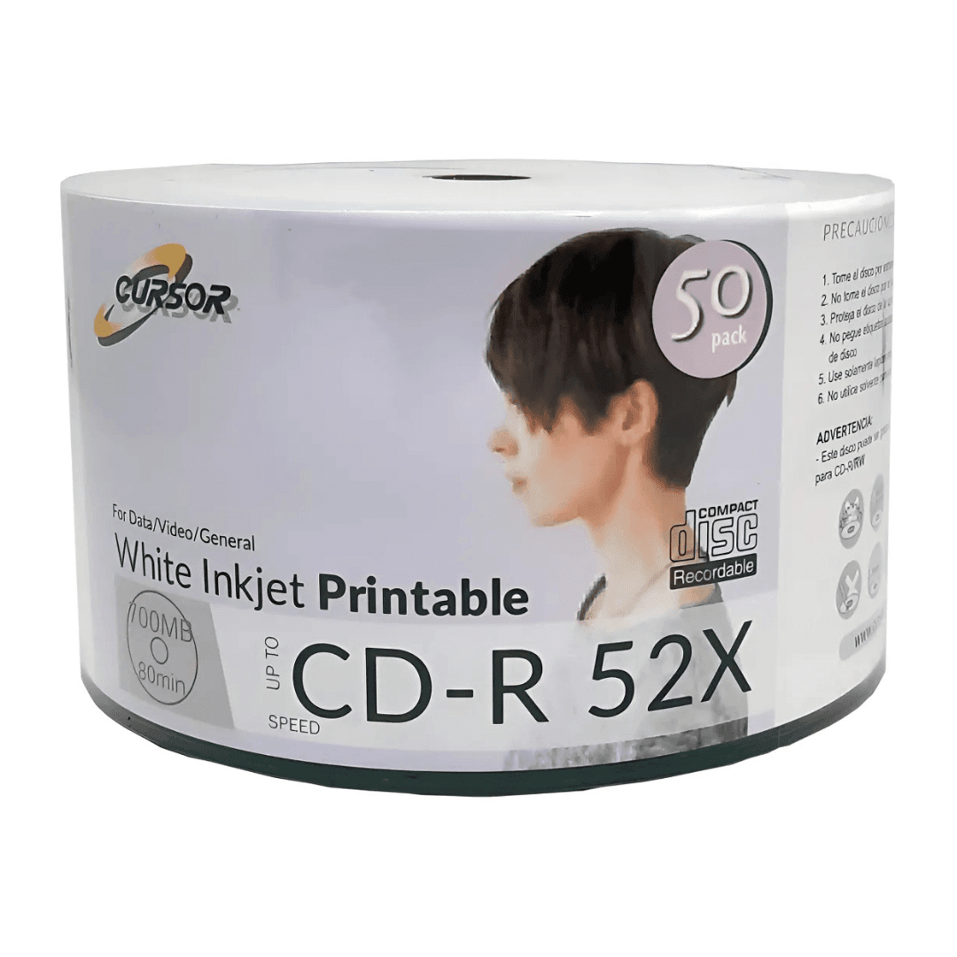 Cursor - Pack 50 Cd R Cuirsor 700mb 52x 80min Superficie Imprimible