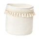 thumbnail image 3 of Cesta Tejida Blanca Para Ropa Sucia, Juguetes, Dormitorio, Pequeña, 3 of 5
