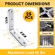 thumbnail image 2 of Escuadra de Montaje WENQUIT 8 cm (Pack de 25) Acero Inoxidable, 2 of 7
