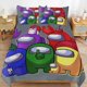 thumbnail image 2 of 3 Piece Bedding SetCartoon Among UsComforter Set for Kids Boys Teen Tween 3D Lightweight Microfiber Bedding Sets, 2 of 5
