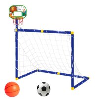 Ioensy - Aro De Baloncesto Con Red De Portería De Fútbol Para Niños, Centro De Actividades Deportivas, Color Verde