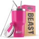 thumbnail image 1 of Cupcake de acero inoxidable Tumbler Greens Steel Beast, 900 ml, color rosa, 1 of 8