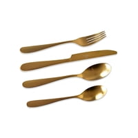 Juego De Cubiertos De Mesa 24 Piezas / Gold - Krons
