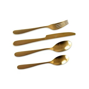 Juego De Cubiertos De Mesa 24 Piezas / Gold - Krons