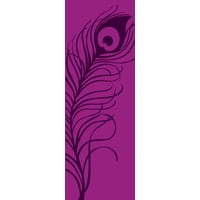 Esterilla De Yoga Y Pilates Wai Lana Con Plumas De Pavo Real, Color Morado