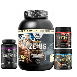 Palikos Fitness - Proteina Complex 1Kg Vainilla Creatina Apolo 300Gpre Entreno Ares Bcaa Kronos