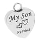 thumbnail image 2 of Recuerdo de Acero Inoxidable en Forma de Corazón, Colgante para Mi Hijo, Mi Amigo, 2 of 3