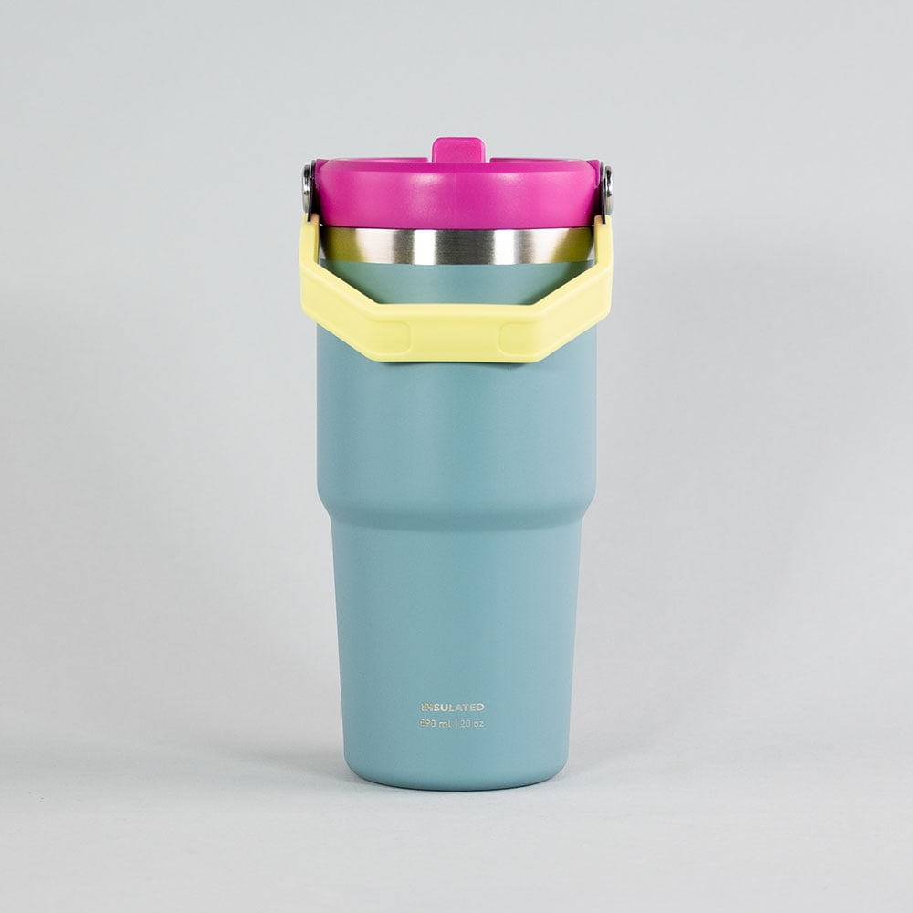 Botella Insulada Con Mango 590ml Flask Keep Celeste