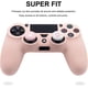 thumbnail image 2 of Funda protectora de silicona antideslizante para mando de PS4, compatible con mandos inalámbricos/con cable de Playstation 4 Slim/PS4 Pro, con 2 protectores de pulgar con diseño de pata de gato (rosa, 2 of 7