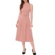 thumbnail image 1 of Vestido de Mujer INSPIRE CHIC Sin Mangas Cuello Redondo Cintura Alta Línea A Vestidos de Oficina Talla S Rosa Rubor, 1 of 6