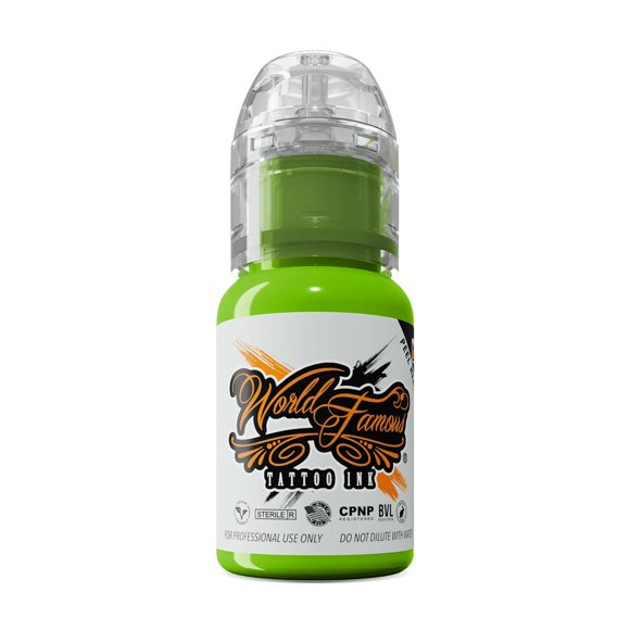 Tinta de tatuaje mundialmente famosa, Northern Lights Green, 15 ml, vegana