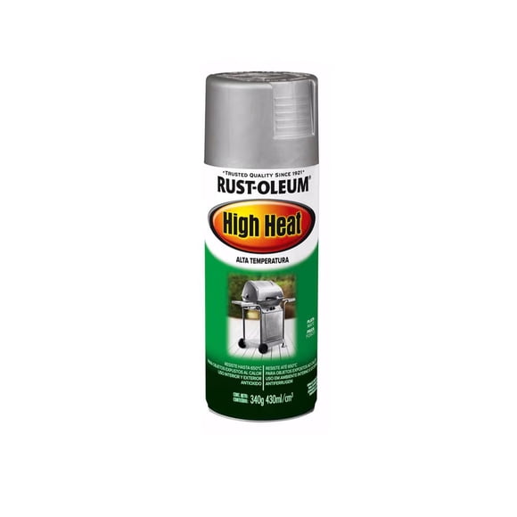 Pintura en Spray High Heat Alta Temperatura Plata Mate 340 g