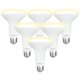 thumbnail image 1 of Bombilla LED DEGNJU BR30 de 7 W, 650 lm, 2700 K, regulable, paquete de 6, 1 of 8