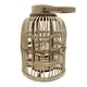 thumbnail image 1 of Candelabro De Bambu Natural Porta Vela Nordico Farol 30 CM, 1 of 9