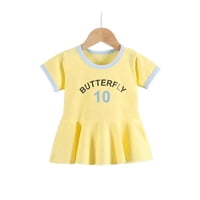 Kivara - Vestido Niña Algodon Verano Manga Corta Butterfly Amarillo Amarillo 1