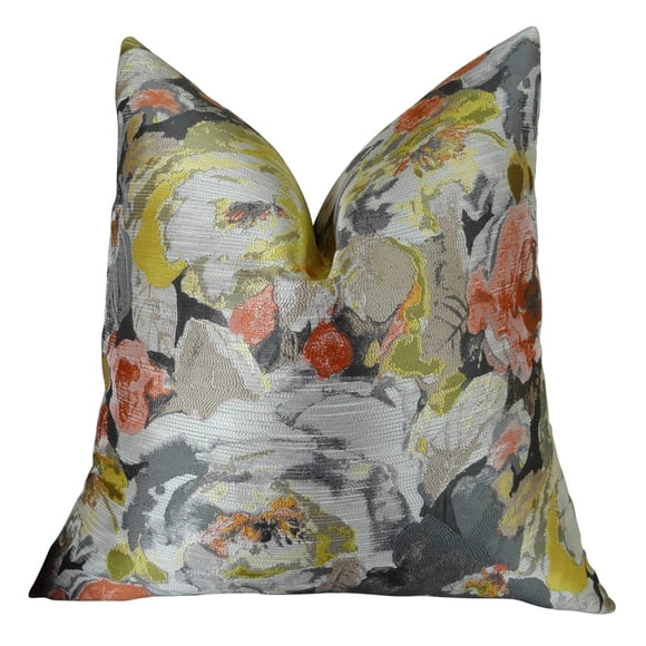 Cojín decorativo Plutus Brands Plutus Sunray Truro 26 x 26 cm gris/amarillo/coral