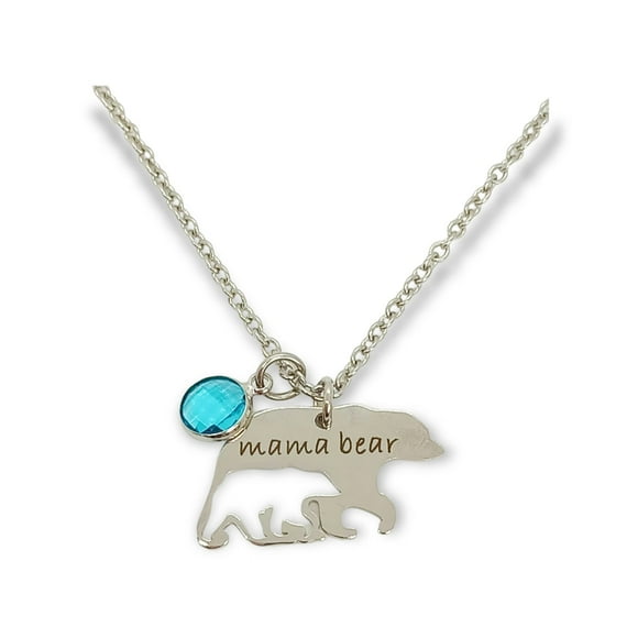 Colgante Collar Largo Mama Bear Amor De Madre E Hijo
