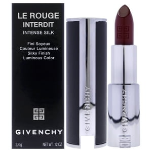 Givenchy - Lápiz Labial De Seda Intenso Le Rouge Interdit - 117 Rouge Erable De Para Mujeres - Lápiz Labial De 0,12 Oz (Recargable)
