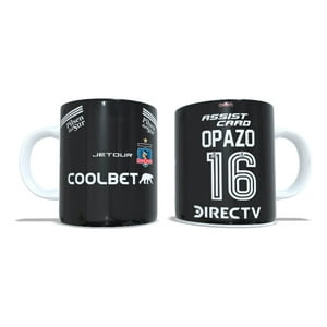 Arumistorechile - Tazon Taza + Porta Vaso Colocolo 2024 Negra - Óscar Opazo