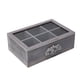 thumbnail image 1 of Caja De Te Porta Te Caja De Madera Para Te Gris 6 Divisiones, 1 of 7