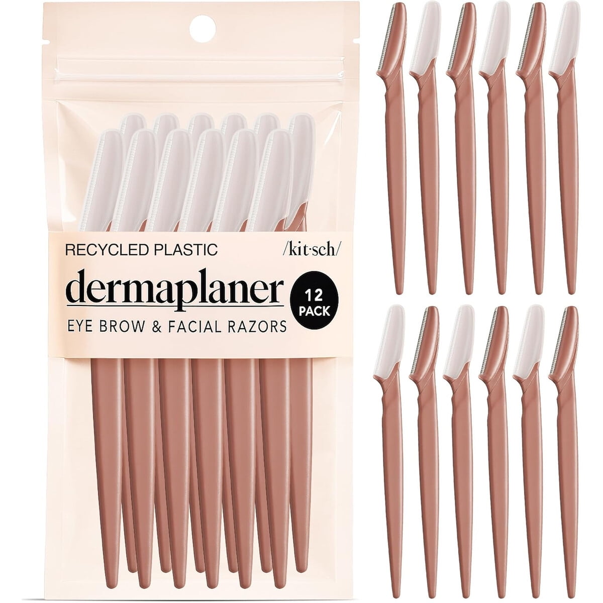 Rasuradora Facial Kitsch Dermaplane 12 Unidades Cejas Mujer