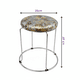 thumbnail image 1 of Piso Taburete Circular con Tapiz Artístico y Estructura Cromada, 1 of 2