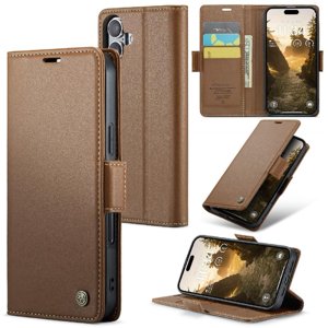 Caseme Tipo Cartera Iphone 16 Plus Con Cierre Magnético, Rfid, Tarjetero, Soporte, Carga Inalámbrica