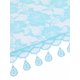 thumbnail image 4 of INSPIRA CHIC Encaje Rosa Floral Mantilla Bufandas, Chal de Malla con Borlas Triangular, Cobertura de Cabeza para Capilla Velos Nupciales de Misa 55.1x18.9" Azul Menta, 4 of 5