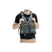 Genérico - Chaleco De Pesca Con Mochila Salvavidas Pescador Mosca, Gris