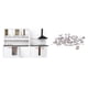 thumbnail image 5 of Dollhouse Miniature 40 PCS Juego de vajilla y muebles de cocina de porcelana, 5 of 6