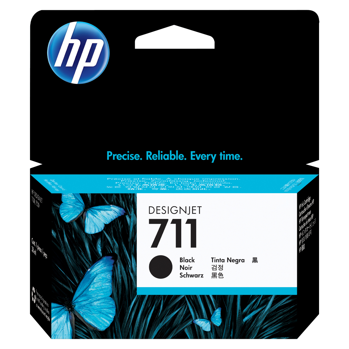 Cartucho De Tinta Hp Tinta 711 Negro 38Ml