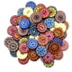 thumbnail image 3 of 100x Madera 2 Agujeros Pintados Botones De Costura Artesanal Diy Scrapbooking 20mm, 3 of 5