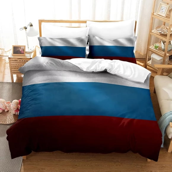 New Russian Flag Duvet Cover Teen Bedroom Single Double Queen King Size Duvet Cover Bedding Set Quilt Cover PillowcaseBed Sheets