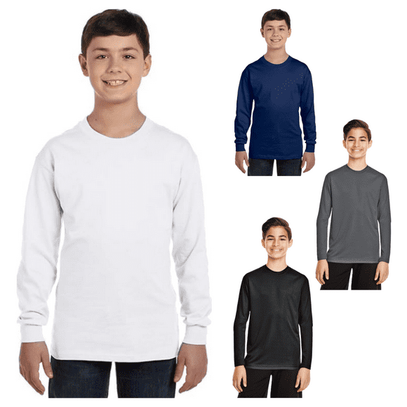 Camiseta Bambú Manga Larga Primera Capa Niño Polera Colores Surtidos