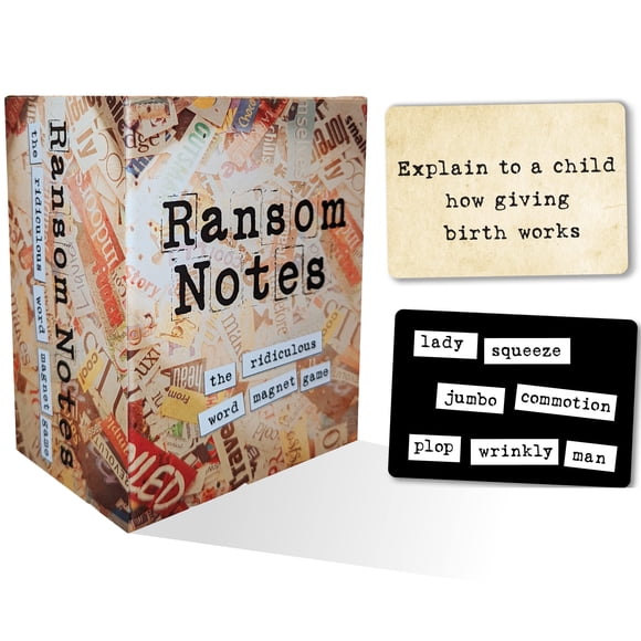 Party Game Ransom Notes The Ridiculous Word Magnet para más de 3 jugadores