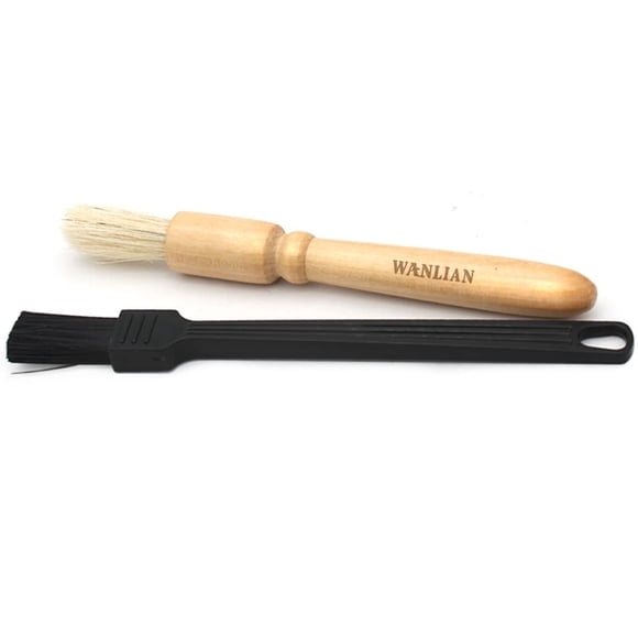 Cepillo limpiador para molinillo de café, 2 unidades, mango de madera WANLIAN