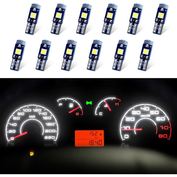 Luz LED T5 DWARFOO 12pcs 3030SMD Tablero Universal