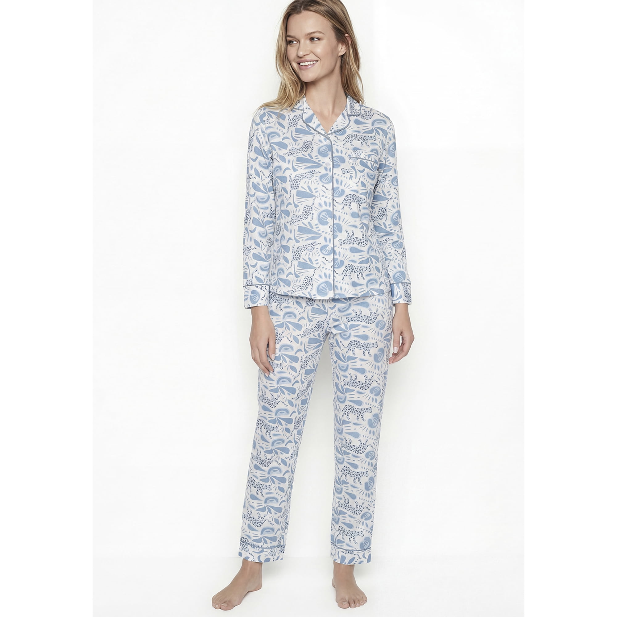 Kayser - Pijama De Mujer Algodón 60.1610m-azu