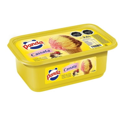 Helado Trisabor Chocolate, Frutilla Y Vainilla Cassata 2,5 L Panda