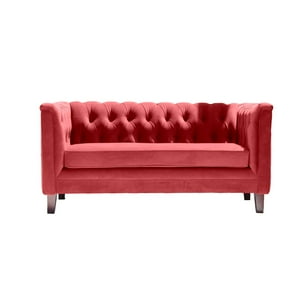 Barra Design - Sofá Victoria 2C Felpa Rojo