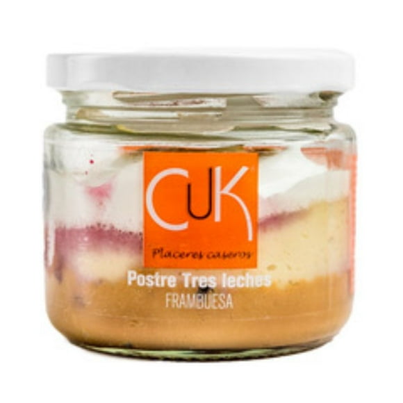 Postre Congelado Tres Leche Frambuesa Frasco, 120 g